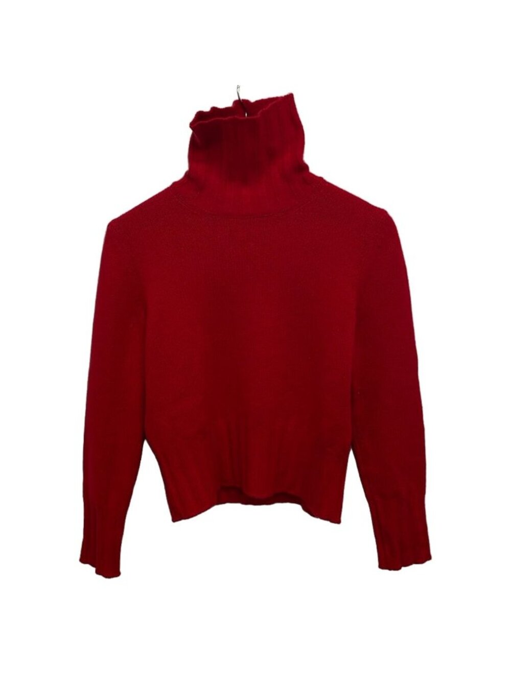 Brunello Cucinelli Long Sleeve Sweater Red Turtleneck Cashmere M
